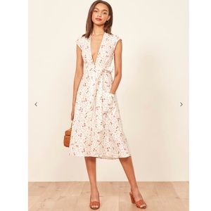 Reformation Bayu dress in Veronica